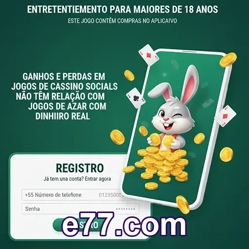 Tela do app e77.com com suporte acessível na plataforma