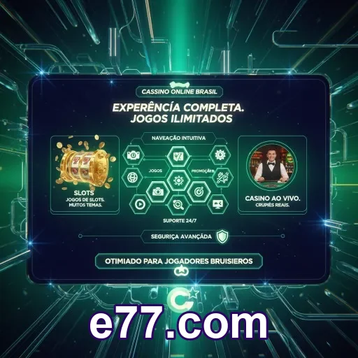 Tela mobile da e77.com para jogatinas leves